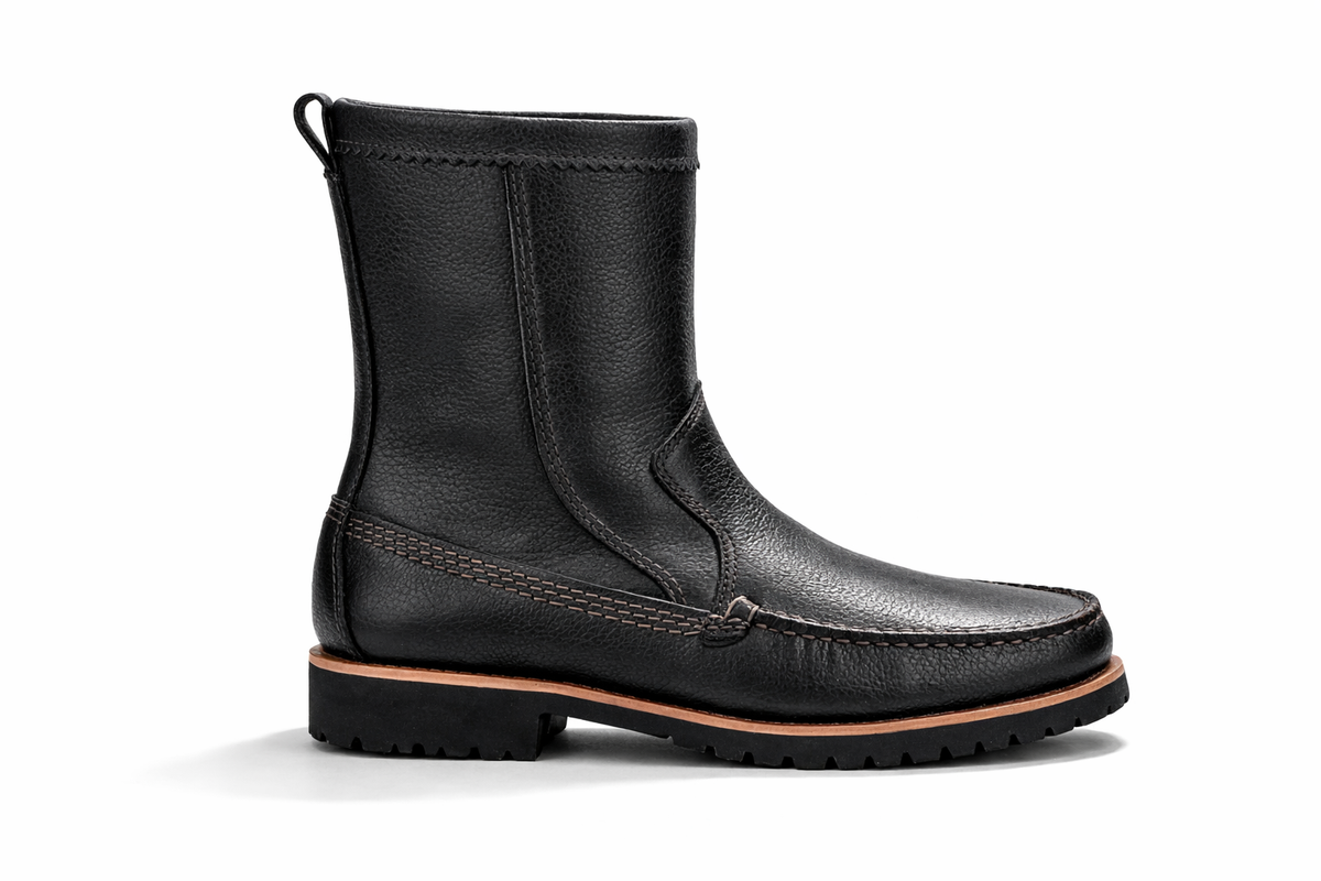 Men's Falmouth Pull On Boot - Grizzly Black – Quoddy.com