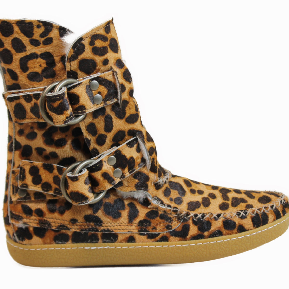 【COLOR iN ID】Leopard canvas pleated long boots TwinStrapLeopard1-