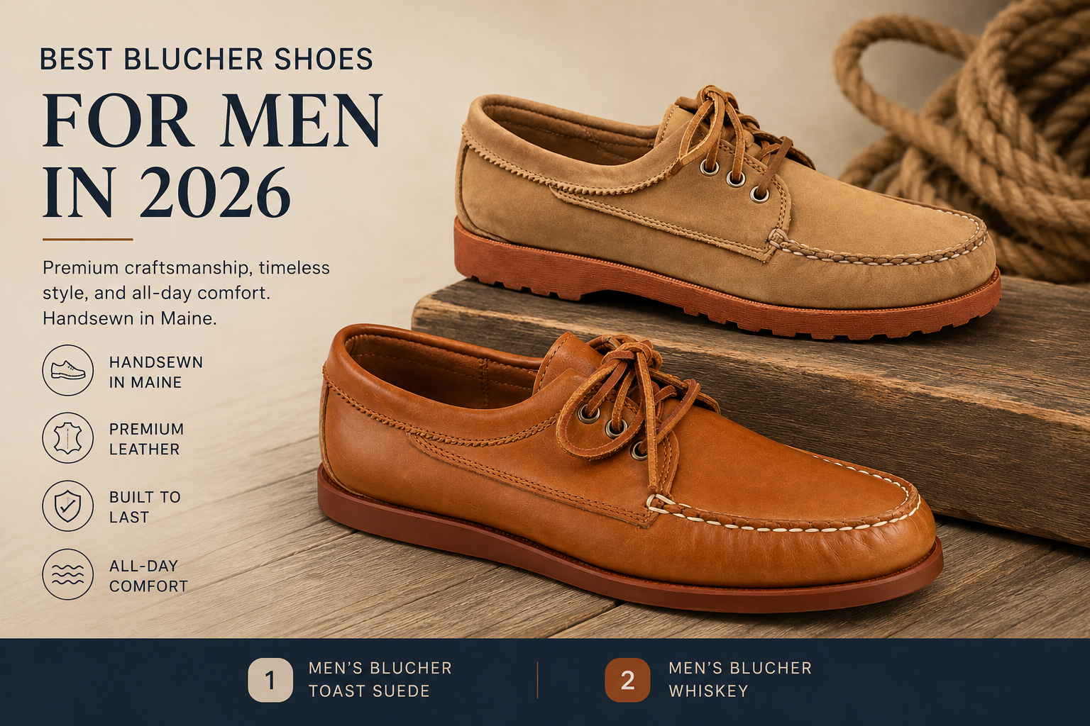 Best Blucher Shoes for Men in 2026 – Quoddy.com