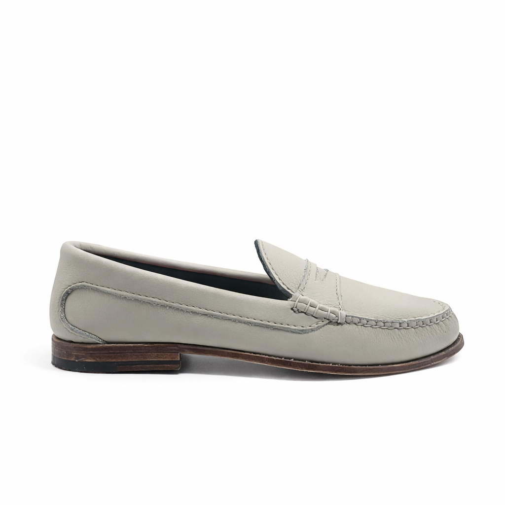 KKB Penny Loafer: Winter White Leather | Handmade in Maine  Quoddy.com