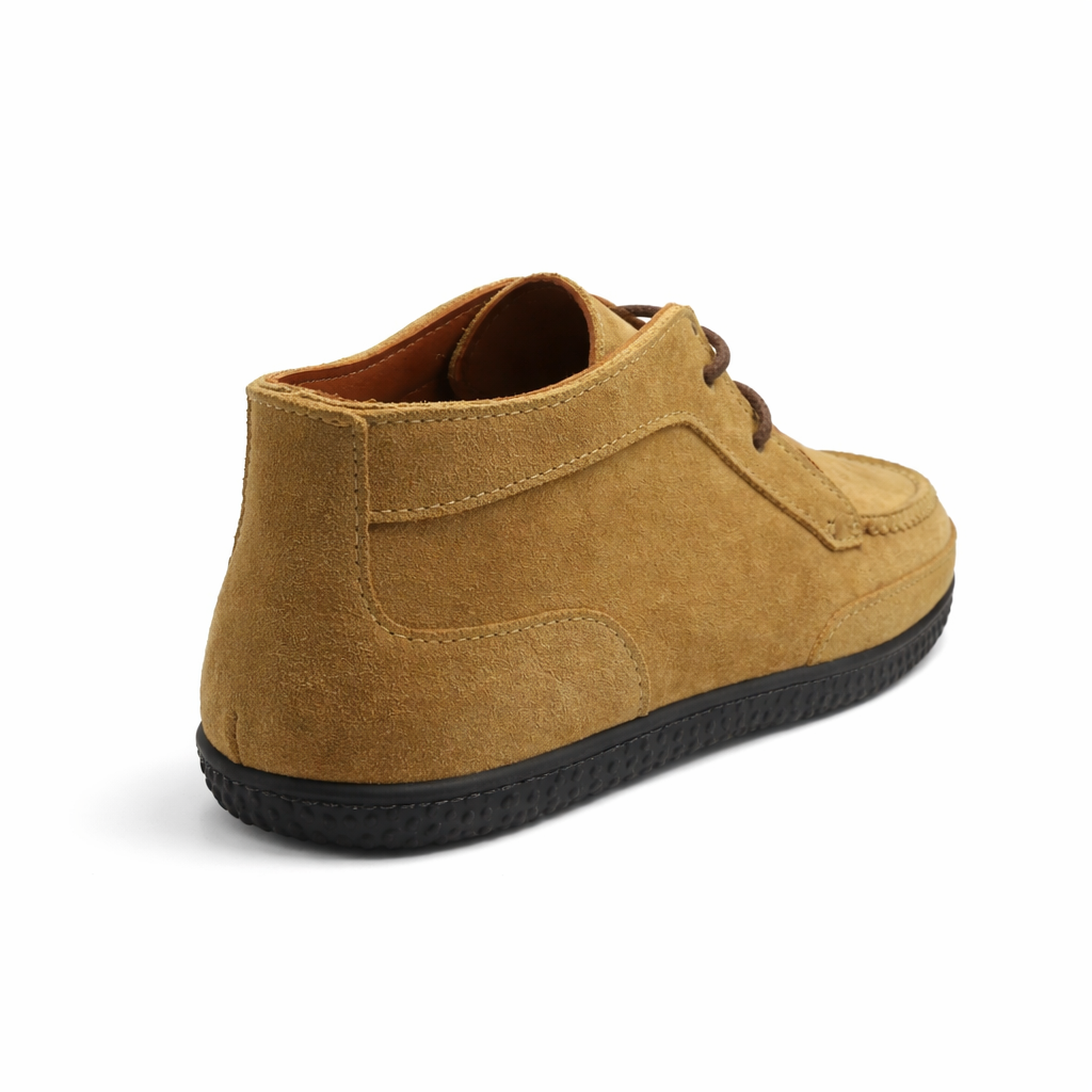 Men's Mt. Desert Boot: Barefoot Comfort in Toast Suede – Quoddy.com