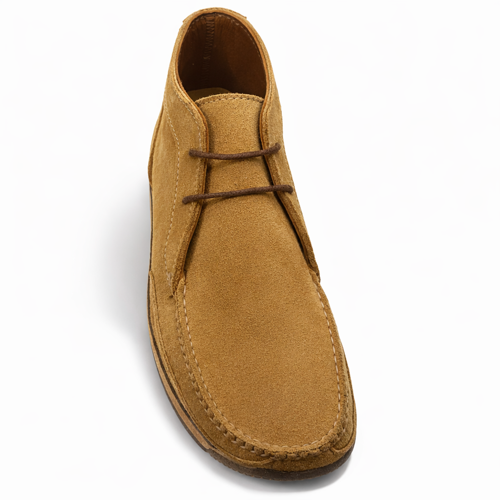 Men's Mt. Desert Boot: Barefoot Comfort in Toast Suede – Quoddy.com