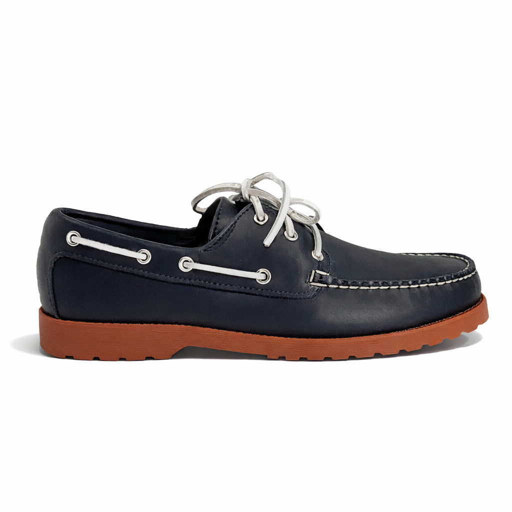Men's Quoddy Head Boat Shoe CL: Comfort Meets Craft | Navy Brick