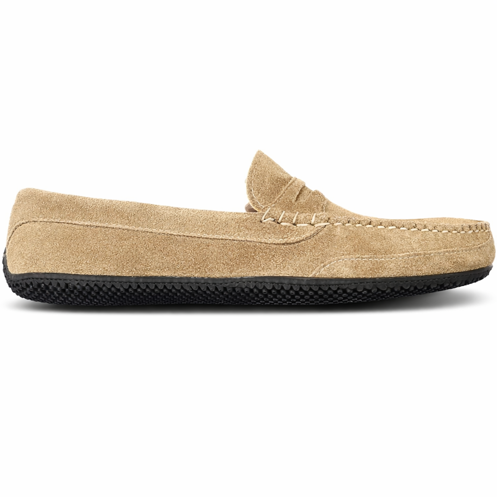 Men's LE Vessel Driver: Premium Mushroom Suede Shoes – Quoddy.com Men's LE Vessel Driver: Premium Mushroom Suede Shoes – Quoddy.com