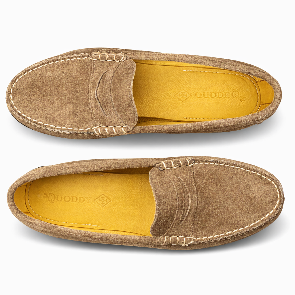 Men's LE Vessel Driver: Premium Mushroom Suede Shoes – Quoddy.com