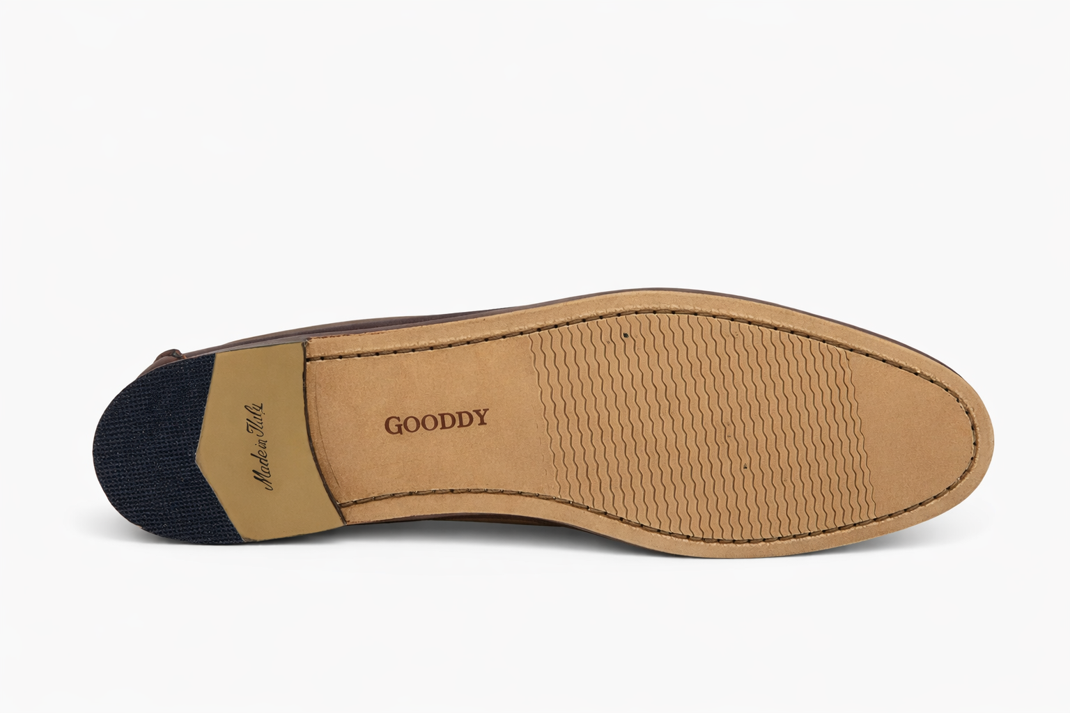 CARLOTTI 　トープ Men's True Penny: Driftwood LE – Classic Leather Loafer Style