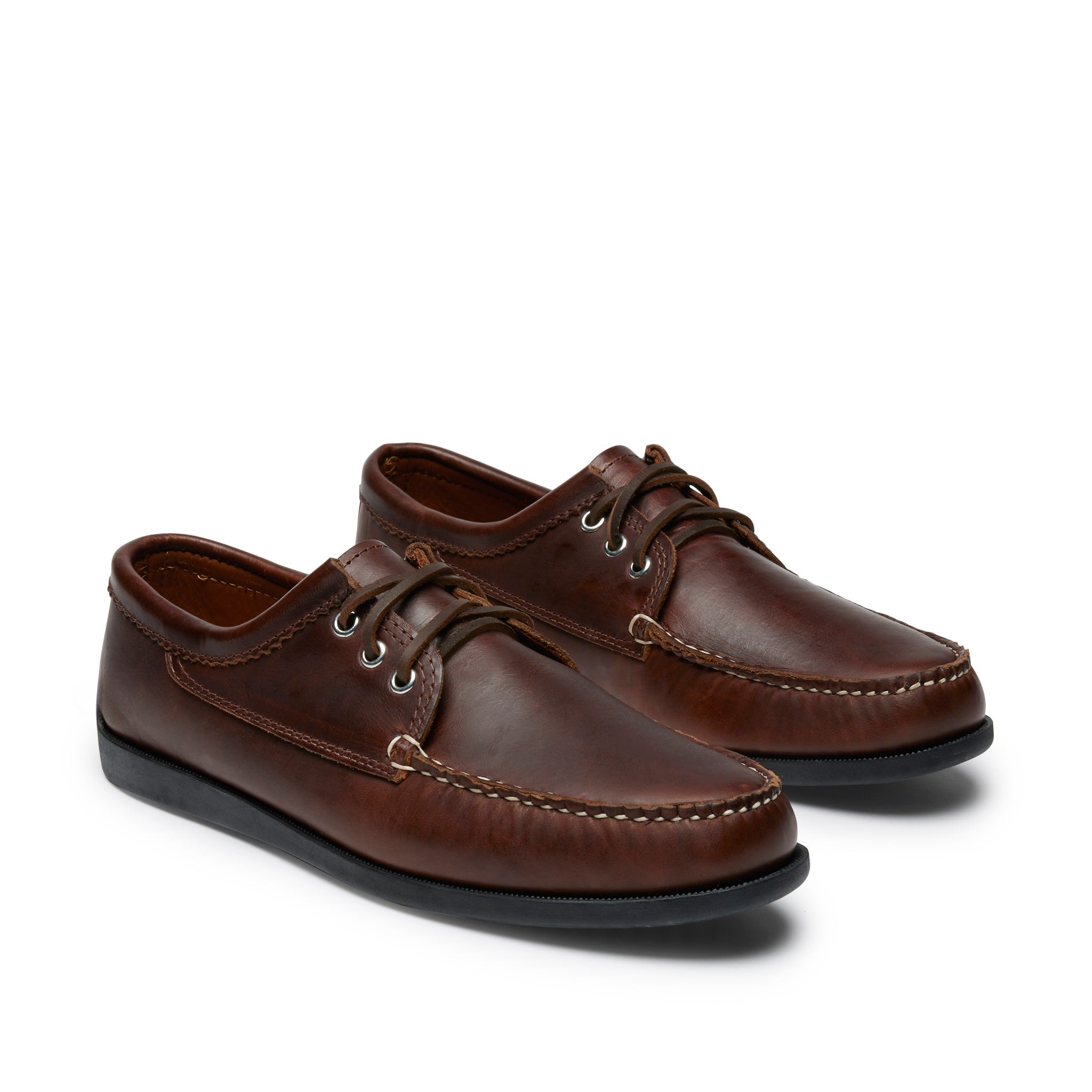 In Stock Menâs Blucher Shoe: Brown â Quoddy.com