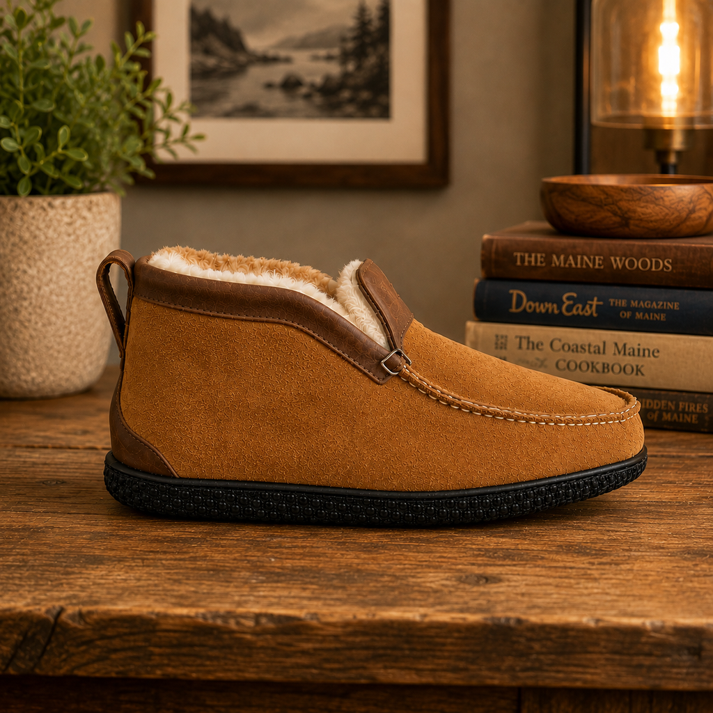 k*o様  SLIPPER PRO SUEDE BROWN 9 Men's Quad ESQ Slipper: Barefoot Comfort, Chocolate Brown – Quoddy.com