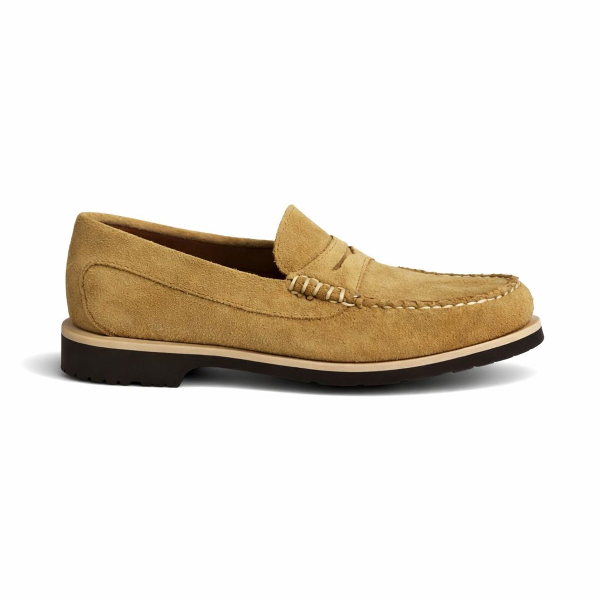 Women's Penny Loafer in Sand suede