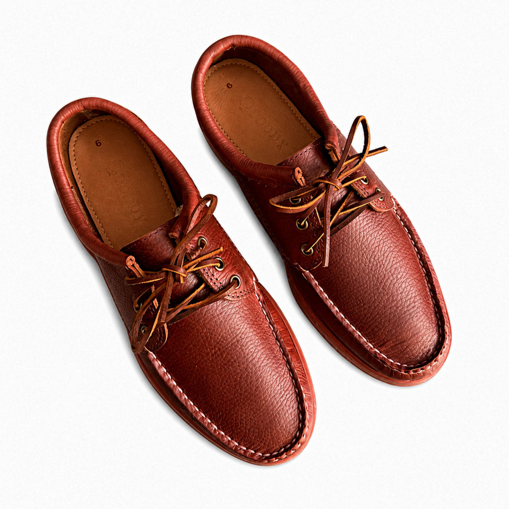 ガナッシュ Men's LE Blucher Shoe: Peanut Grizzly—Handsewn Comfort – Quoddy.com