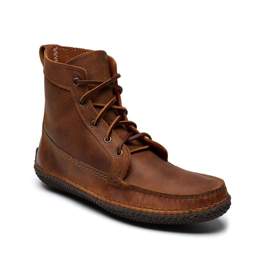 Men’s Camp Boot Made to Order, moccasin construction, multiple leather, hardware, lace and sole options. Quoddy