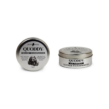 Quoddy Organic Leather Waterproofer in a metal container